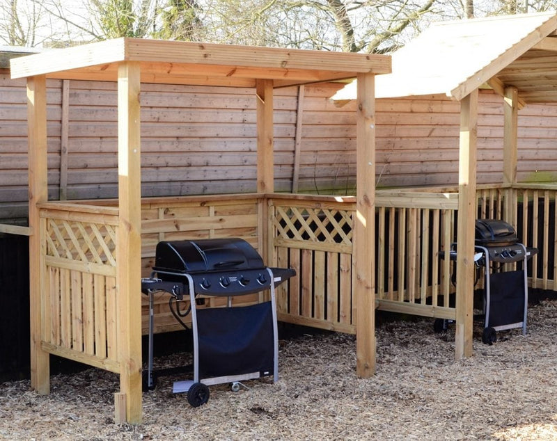 Softwood Garden BBQ shelter - Pent or Apex Roof