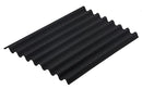 A black corrugated Onduline Easyline sheet, typically used as roof covering material.