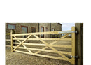 Treated softwood gate