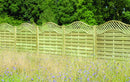 Omega Fencing Panel with Lattice Top