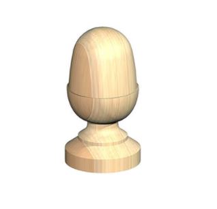 Acorn Finial with double ended screw