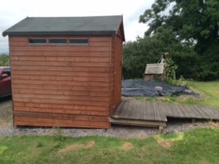 The toilet shed at Banwell allotments