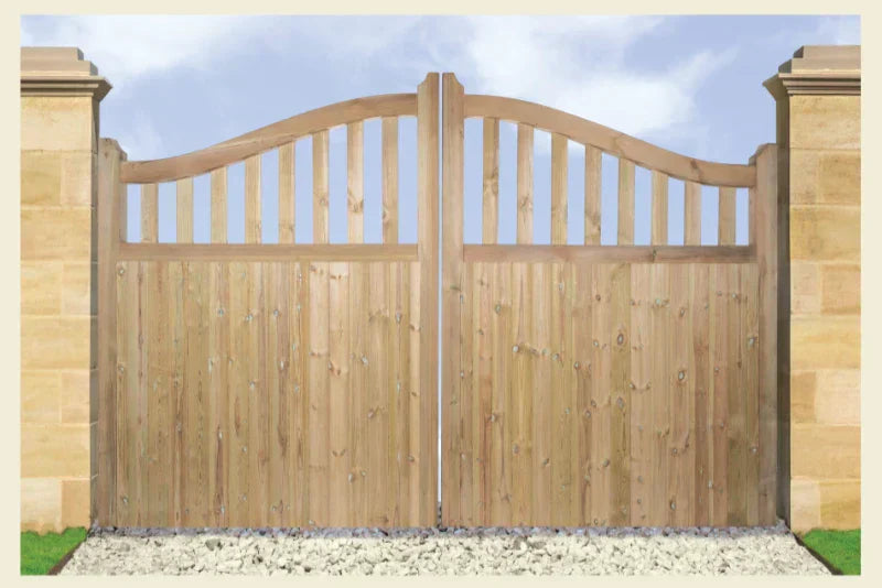 Elevate your entrance with Somerlap's premium wooden gates