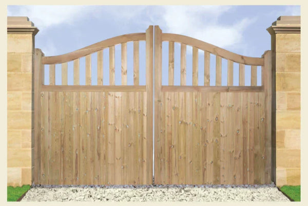 Elevate your entrance with Somerlap's premium wooden gates