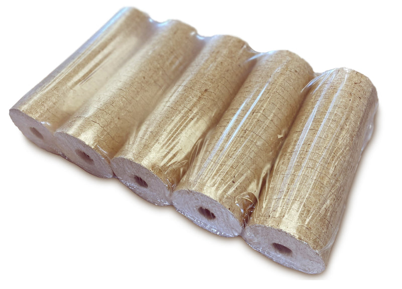 5 round Kiln-dried briquettes