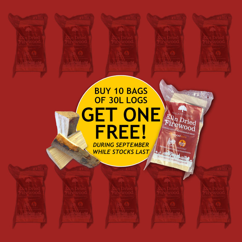 Buy 10 bags of 30 litre logs, get one free