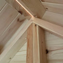 Wooden shed carpentry detail