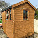 Wooden garden apex shed