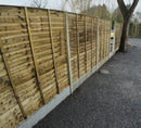 Waney edge wooden fence panel