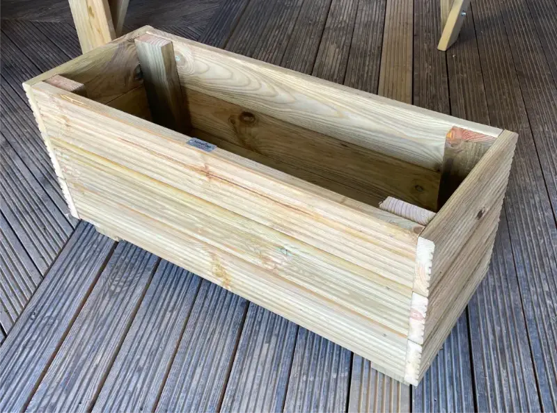 wooden decking planter