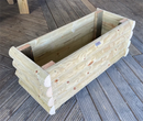 Half Round Log Garden Planter