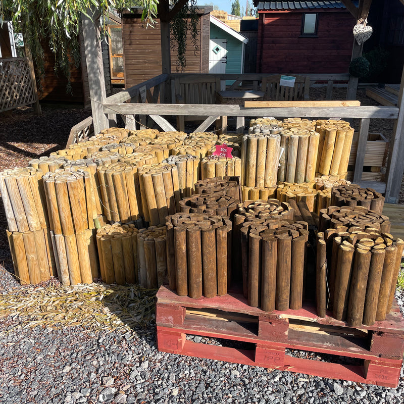 Log Roll Edging - Pressure Treated Green