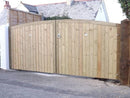 curved soft wood entrance gate