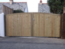 Curved softwood entrance gate
