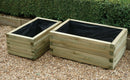 Set Of Two Rectangular Planters 