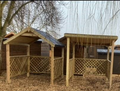 Softwood Garden 2m x 2m Shelter - Pent or Apex Roof